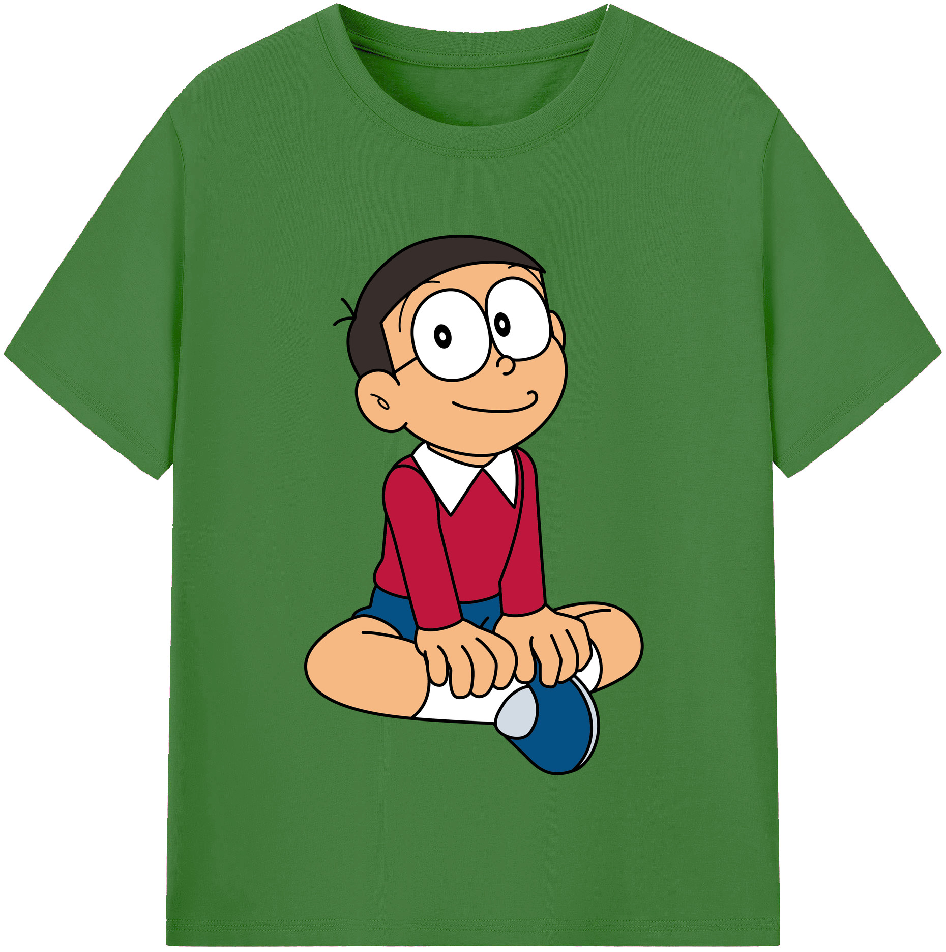 （画像用） ドラえもん 野比 のび太 Doraemon Nobita Nobi レディースカジュアルプリントTシャツ（綿100％）